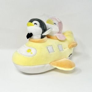 Miniso Life Married Penguin Couple Yellow Airplane Travel Bride Groom Plush